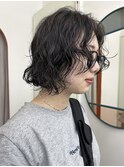 切りっぱなしボブ/ボブパーマ/リッジパーマ