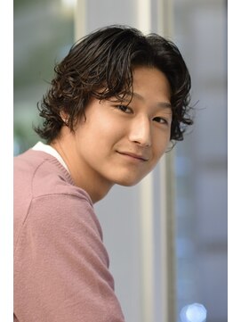 にもう ミディアム　サーフカール　フェザー