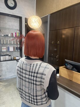 アールトゥーヘアー(art To Hair) オレンジ/オレンジピンク/ボブ/