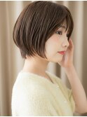 ミルクベージュブリーチなしナチュラルショートマッシュ30代W