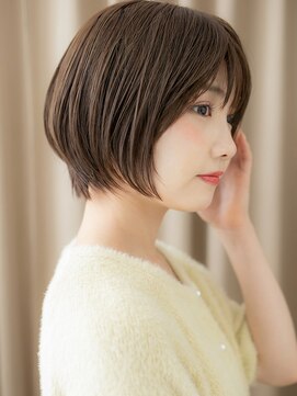 カバーヘア ブリス 上尾西口店(COVER HAIR bliss) ミルクベージュブリーチなしナチュラルショートマッシュ30代W
