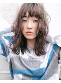 大人カジュアルなフェザーマッシュニュアンスパーマ
