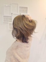 ヘアーアンドネイルフォレスト(Hair&Nail FOREST.)&nbsp;ミルクティーベージュとインナーパープルの個性派カラー