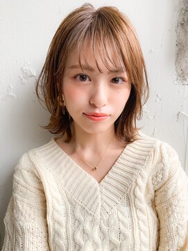 キリ 表参道(kyli) 大人かわいい小顔毛先パーマ デザインカラーローライト 桐山