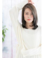 ミック 日暮里店(miq)&nbsp;かきあげバングが大人かわいい黒髪・重軽・ストレートa