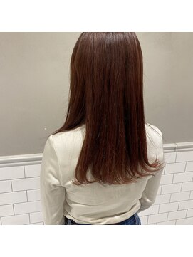 フェンヘアーアイス 中目黒(Fen.hair ici) ロングヘア　サーモンピンク