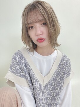 シェルター バイ トウキョウ(Shelter by TOKYO) ハイトーンウルフヘア #大人かわいい#マッシュショート＃ボブ