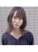 大人可愛い外ハネＳ字ウェーブ×グラデーションカラー　20・30代