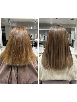 アイディール 心斎橋店(:ideal) 20代30代【髪質改善】酸熱ストリートメント白髪ぼかしハイライト