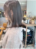 【unico.】似合わせカット・外ハネボブ・透明感グレージュ