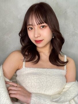 グロー 大宮(GLROW) ブリーチなしチョコレート色×前髪/顔周りレイヤー韓国ヘア[大宮