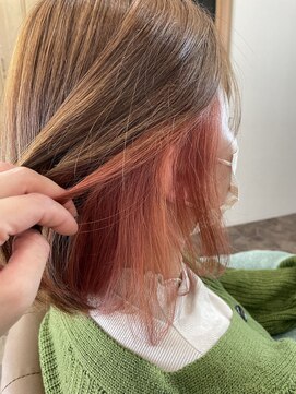 ヘアーディア みどり店(Hair...DiA) アッシュベージュ＋インナーピンク