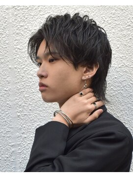 フリーク バーバーショップ 都島店(FREAK BARBER SHOP) 黒髪韓国マッシュニュアンスパーマコンマバングセンターパート