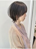 20代30代40代人気　伸ばし途中　外ハネショートウルフひし形