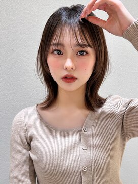 サンド 名古屋(sand) ボブ/レイヤーカット/髪質改善/ウェットヘア/オリーブベージュ