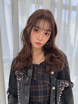 アンジェリカ 岡山店(ANGELICA) ANGELICA チョコレートブラウン  顔まわりレイヤー 大人かわいい