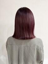 オアズヘアービィグラッド(ORe'S HAIR BE GLaD)&nbsp;切りっぱなしボブ【新潟/デザインカラー/赤髪】