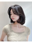 メルティカラー似合わせカットウェーブミディアム縮毛矯正ボブ
