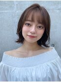前髪 外ハネボブ ワイドバング イメチェン 美髪"
