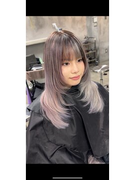 アポロ 横浜駅店(apollo) レイヤーボブハイライトブリーチレイヤーハイトーングレージュ
