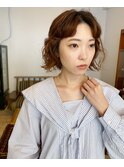 オレンジベージュ×ウェーブボブ◎《伏見/栄/名駅》