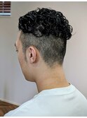オールバックパーマ