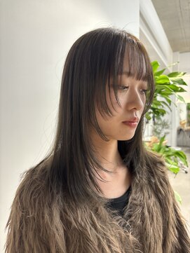 モリオフロムロンドン 大宮店(morio from London) 顔周りレイヤー×オリーブベージュ (村田)