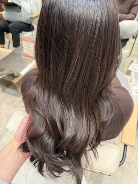 コース(co-th.) ラベンダーベージュ暗髪透明感カラー×小野ふゆり