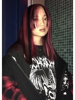 オルン(ORGN.) ☆派手髪パンク☆原色 ネオンピンク ブロック 黒デザイン