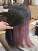 春っぽいインナーピンクが可愛い【インナーカラー】