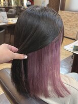キャラ 池袋本店(CHARA)&nbsp;春っぽいインナーピンクが可愛い【インナーカラー】