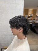 ツイストスパイラルパーマツイスパメンズカットメンズウルフ勝川