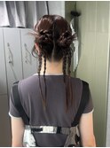 個性派　ツインヘアアレンジ　結婚式やイベント　ライブにも！