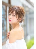 結婚式に☆愛されヘア♪カジュアルシニヨンヘアセット