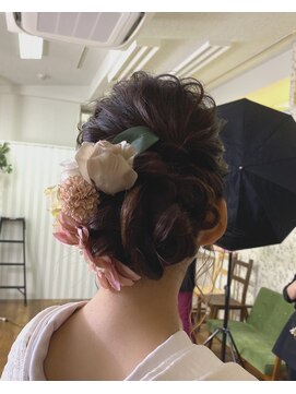 ヘアアンドケア エジェリラボ(hair&care egerie lab) 卒業式　ふんわりシニヨン　着物ヘア◎20代30代40代50代
