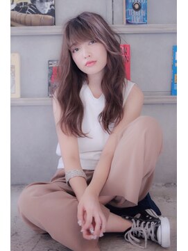 ルーク 立川(LUK) Lien☆小顔厚めバング×ナチュラルピンクブラウン　立川