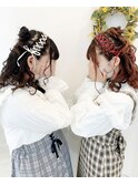 コンサートでも目立つ♪レース編みハーフお団子♪