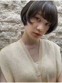 美シルエットマッシュショートボブ