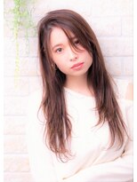 ソア 武蔵小杉(SOAR)&nbsp;かきあげマロンベージュストカールくびれヘア黒髪Ａラインボブ