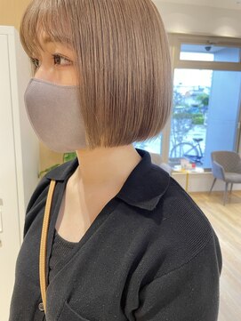 バランス ヘアーアンドアイラッシュ 野田店(balance.) 柔らかさ溢れるミルクティーボブ