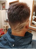 フェードスタイルにバリカンアートをプラス