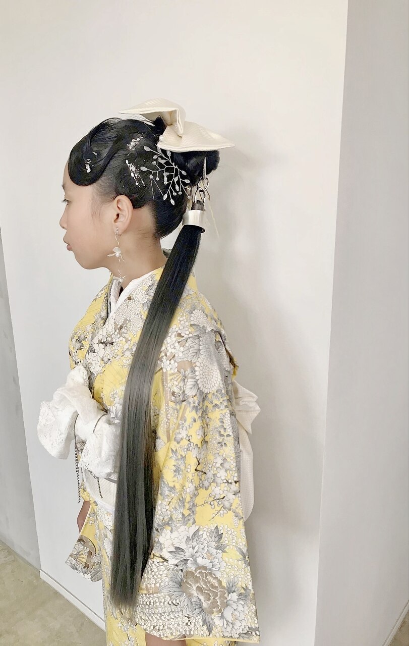 13参り/ハーフ成人式/ポニーテールリング/レトロポニーテール