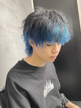 ネクスト 静岡店(NEXT) NEXT静岡　インナーカラー　ターコイズブルー　ウルフ