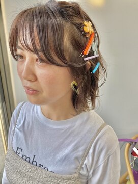 ヘアー アイス 御器所本店(HAIR ICI) 20代10代ボブでもできる♪可愛い編み込み風簡単アレンジヘア