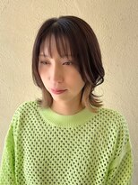 キャパジャストヘアー(CAPA just hair)&nbsp;ウルフレイヤーボブインナーカラーベージュ