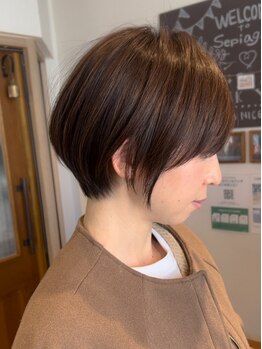 セピアージュ アン(hair beauty clinic salon Sepiage un)の写真/白髪染めでもいろいろな色をたのしめます！透明感カラーでデザインを楽しみながら、白髪もキレイにカバー♪