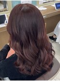 ブリーチなしカシスレッド