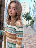 アンジェリカ 京都駅前店(ANGELICA JR)&nbsp;ANGELICA 大人かわいい くすみベージュ　顔まわりレイヤー