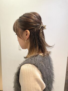 ファーム 大崎店(FAAM) ナチュラルバレイヤージュカラー×くびれミディアム