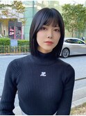 艶々切りっぱなしストレートボブ髪質改善トリートメント